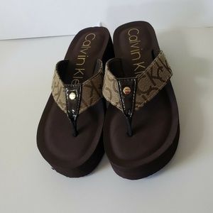 Calvin Klein style mulan color brown  size 9